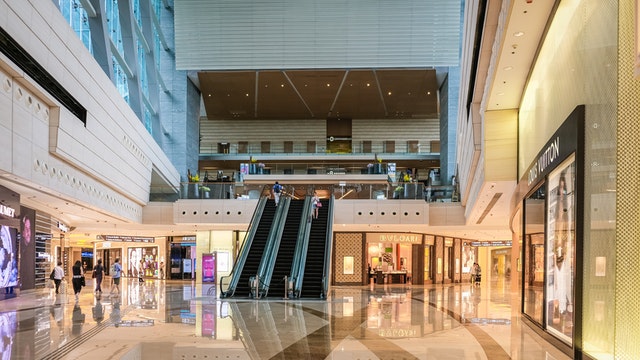 Tapizados en centros comerciales